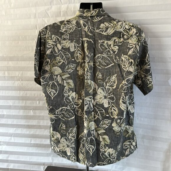 Cooke Street Honolulu Hawaiian Print Black Floral Button-Down Shirt Size XL - Picture 2 of 5